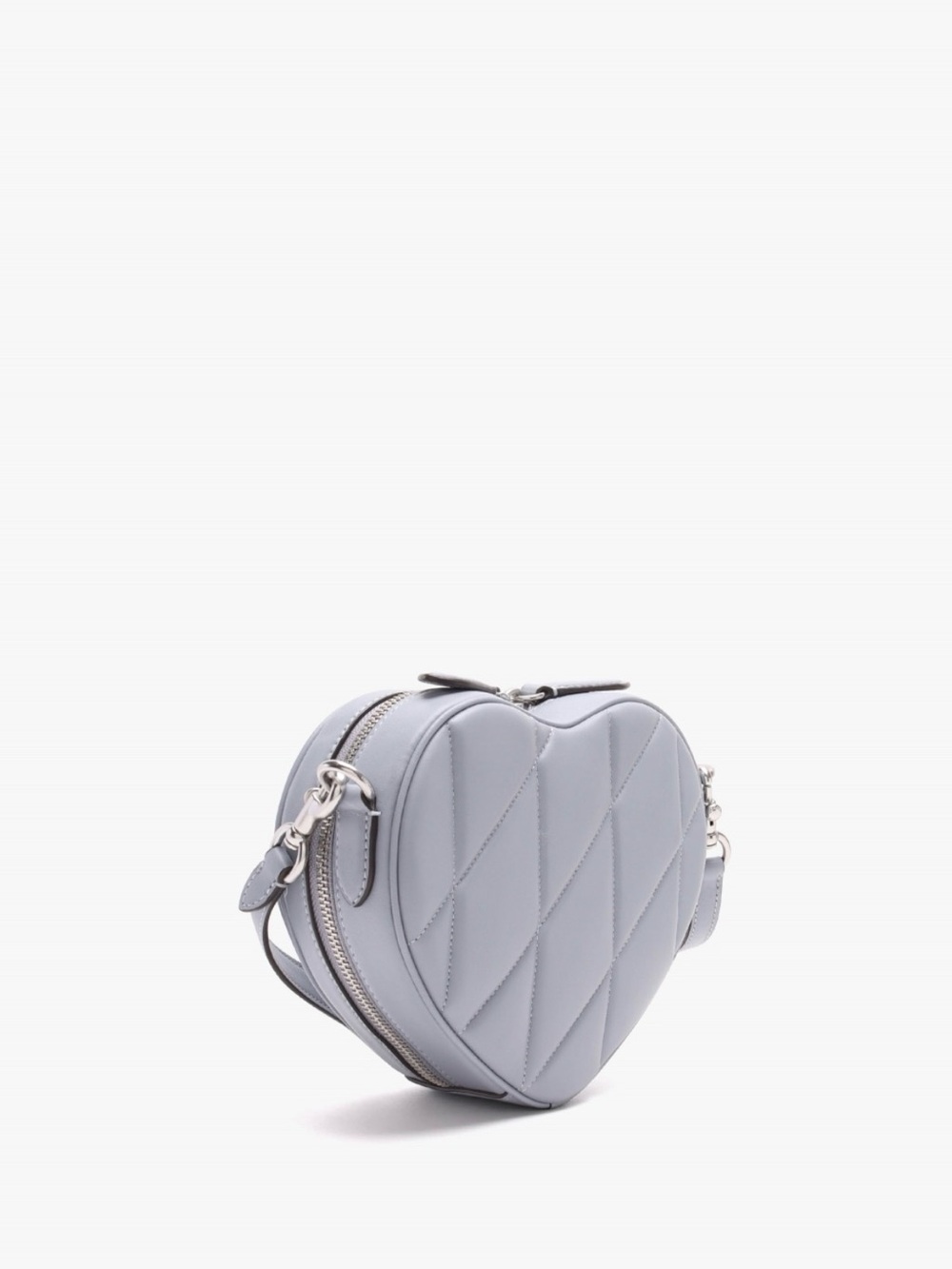 NWT Coach Heart Crossbody Bag with Quilting, Grey Blue - Picture 2 of 9